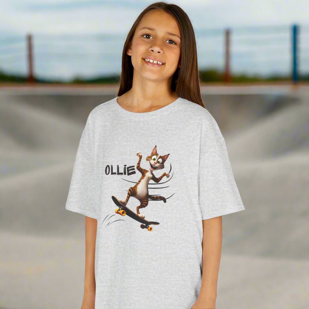 T-shirt Ollie Cat pour enfants - T-shirt en coton ludique