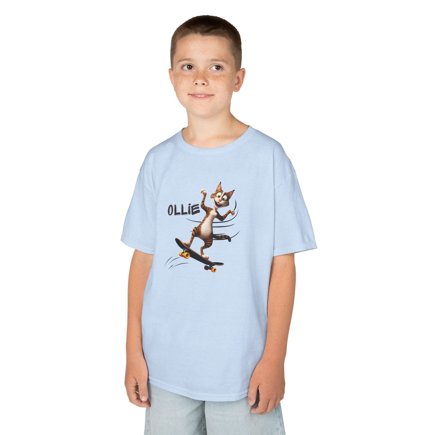 T-shirt Ollie Cat pour enfants - T-shirt en coton ludique