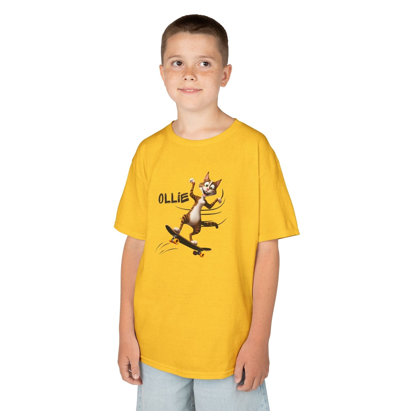 T-shirt Ollie Cat pour enfants - T-shirt en coton ludique