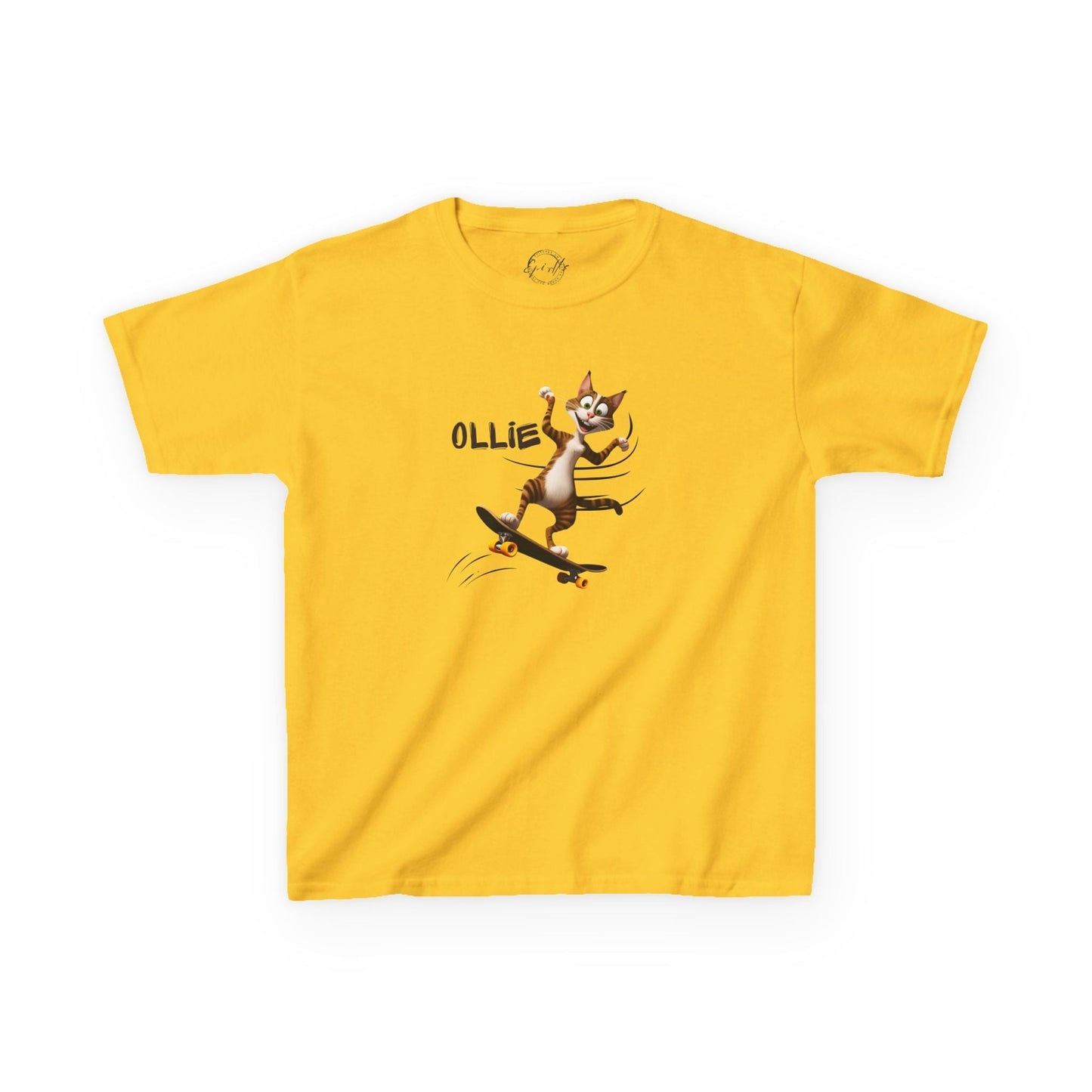 T-shirt Ollie Cat pour enfants - T-shirt en coton ludique