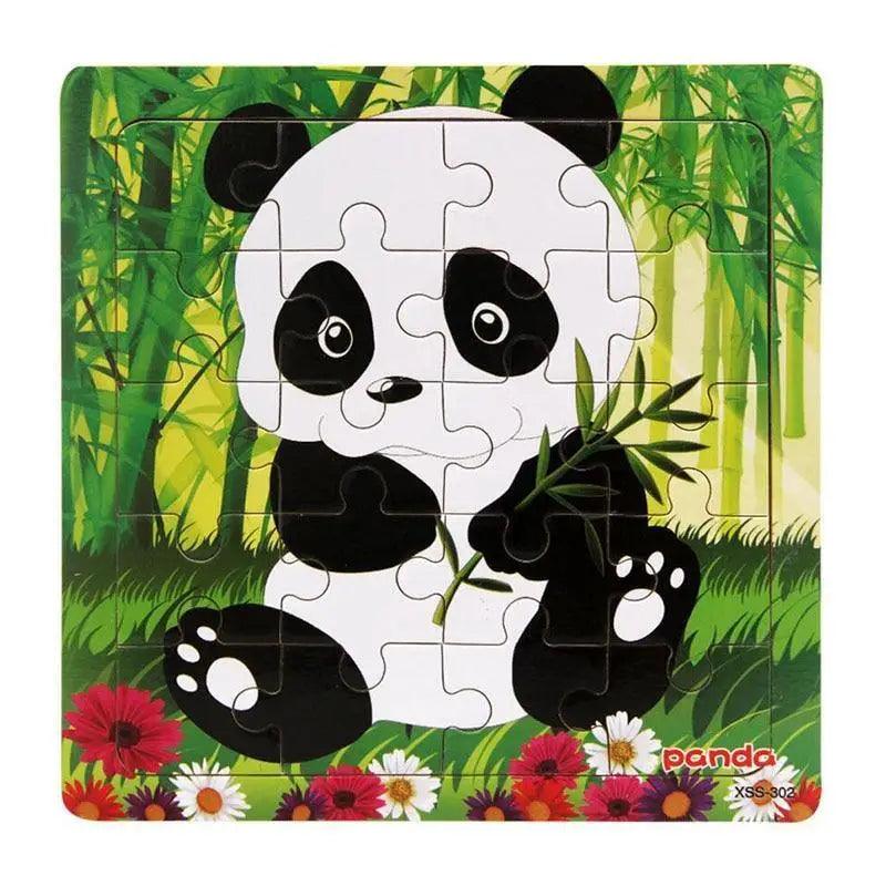 Educational Wooden Animal and Vehicle Puzzles for Kids