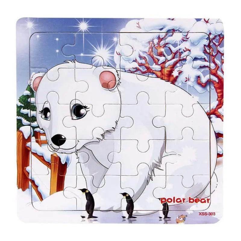 Educational Wooden Animal and Vehicle Puzzles for Kids
