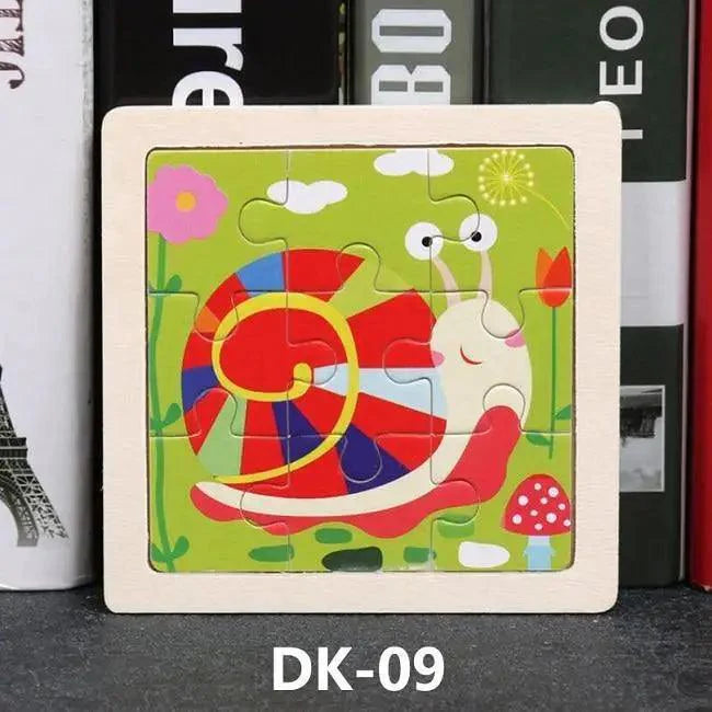 Educational Wooden Animal and Vehicle Puzzles for Kids