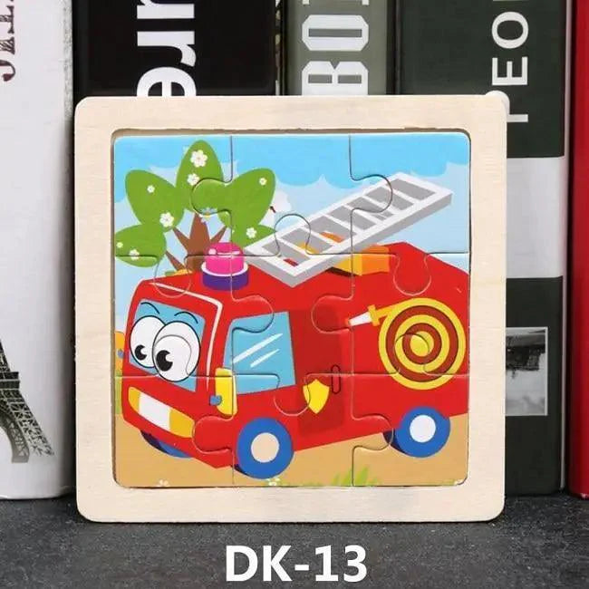 Educational Wooden Animal and Vehicle Puzzles for Kids
