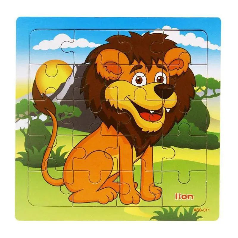 Educational Wooden Animal and Vehicle Puzzles for Kids