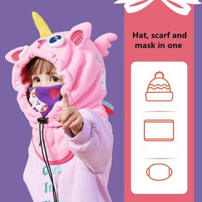 Kids Winter Fleece Balaclava - Windproof Full Face Mask