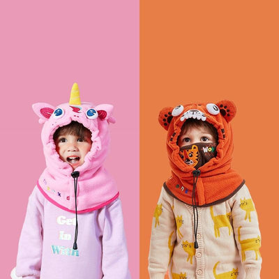 Kids Winter Fleece Balaclava - Windproof Full Face Mask