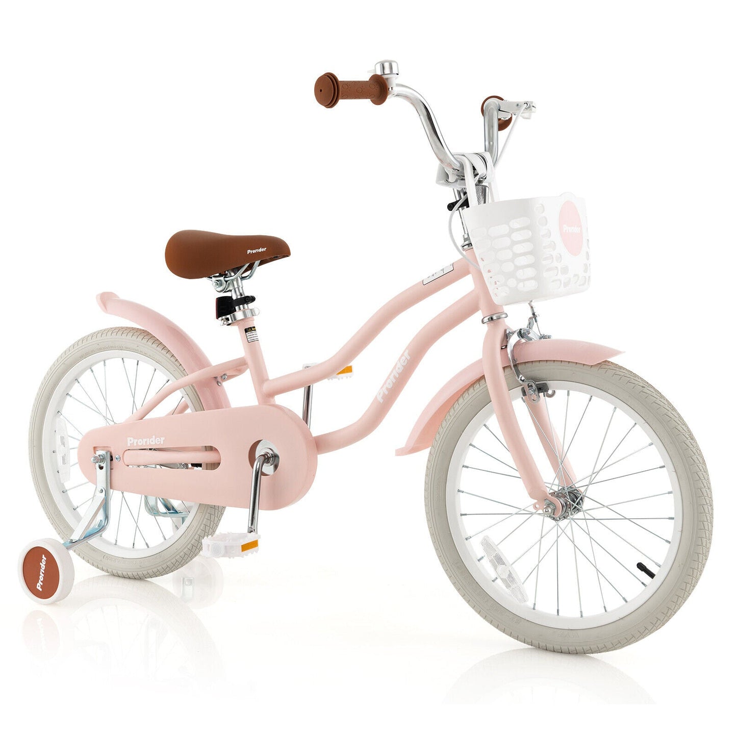 Bicicleta Infantil con Freno de Mano y Freno de Contrapedal - Rosa