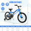 Vélo pour enfants de 18 pouces avec lumières LED et roues d'entraînement réglables