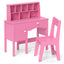 Ensemble Bureau et Chaise pour Enfants avec Rangement - Rose