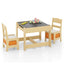Kids Table and Chairs Set with Storage and Blackboard