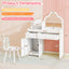 Conjunto de Mesa y Silla de Tocador para Niños con Espejo en Forma de Nube - Blanco