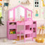 Kids Vanity Table and Chair Set with Removable Mirrors - Pink