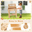 Juego de Barbacoa de Madera para Niños con Comida y Ruedas