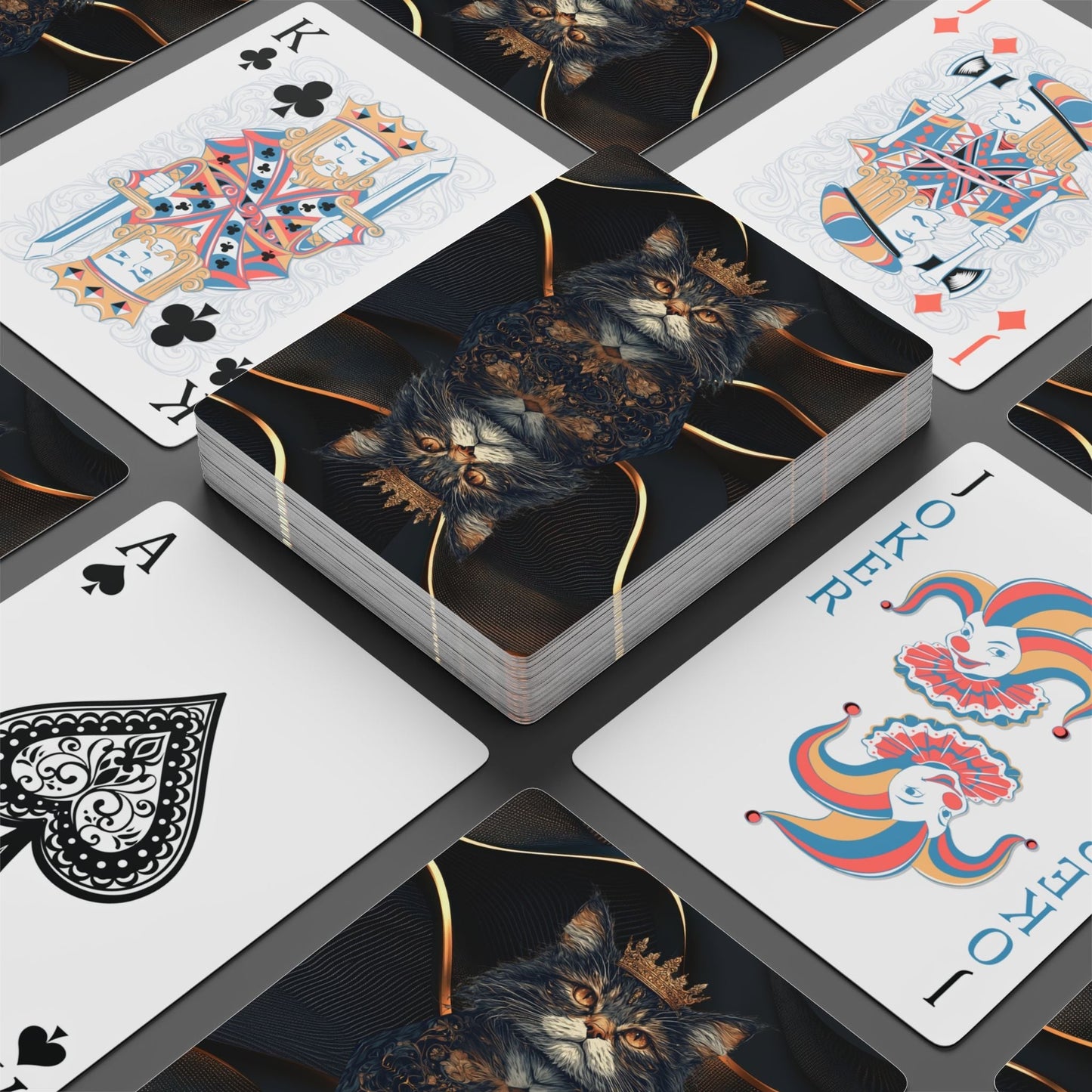 King Cat Poker Playing Cards for Game Nights