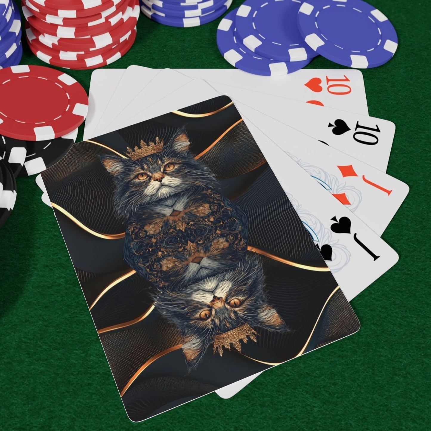 King Cat Poker Playing Cards for Game Nights