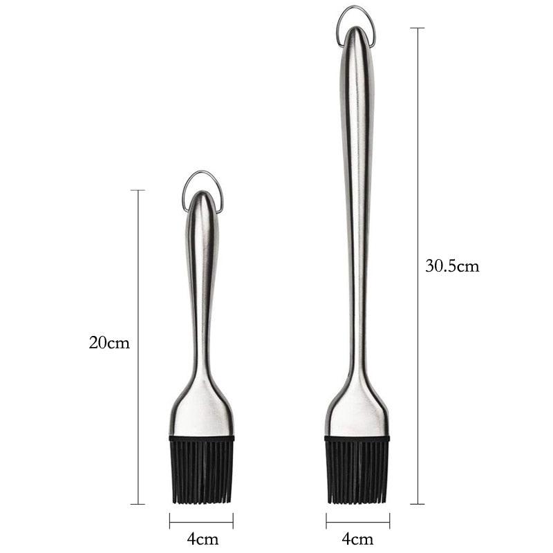 Pinceau à badigeonner en acier inoxydable premium pour BBQ et pâtisserie