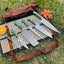Premium 6-Piece Damascus Steel Kitchen Knife Collection with G10 Handles - Korvel