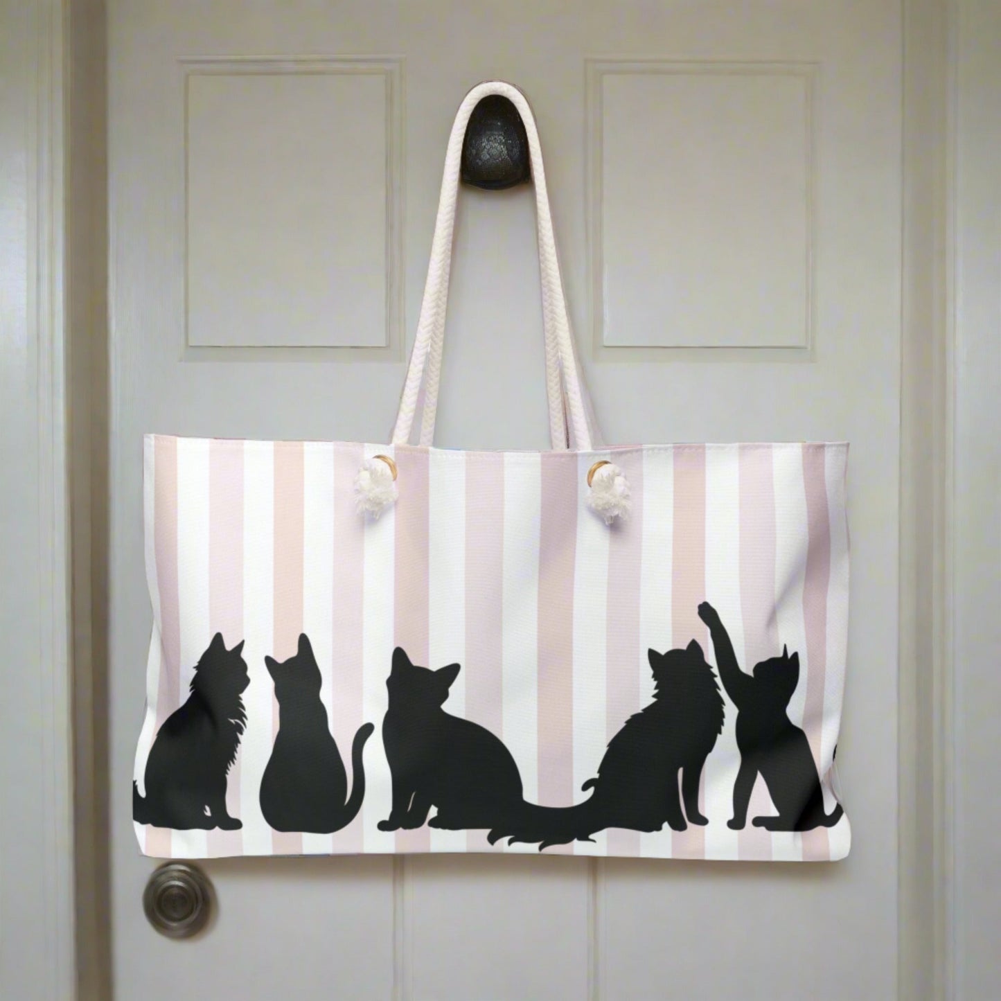 Sac de week-end Kitties on Stripes