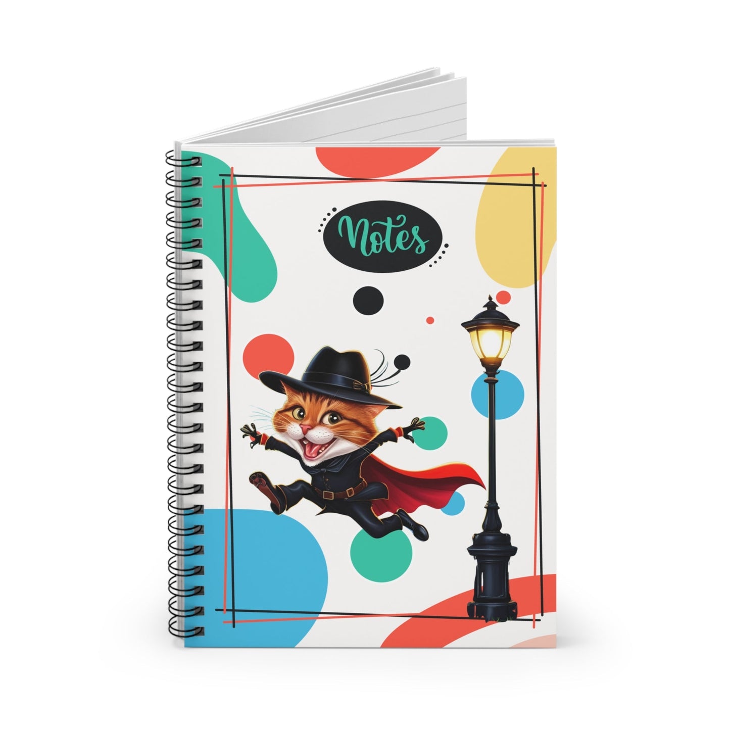 Cuaderno Espiral Kitty Kapers para Amantes de los Gatos