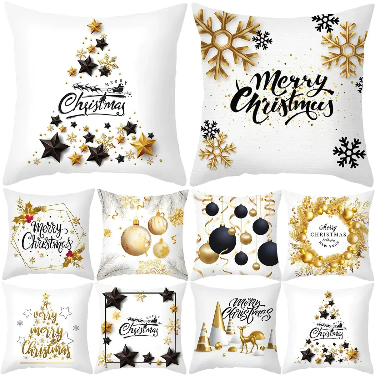 Ensemble de Taies d'Oreiller de Noël Festif 2023