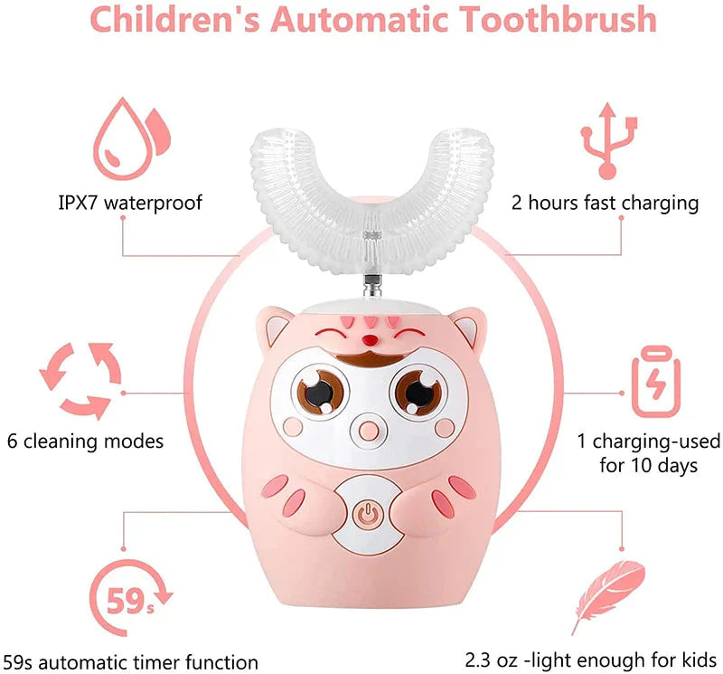 Brosse à dents électrique U-Shape pour enfants