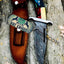 Texan Rambo Bowie Knife - Exquisite Handmade Damascus with Unique Wood & Bone Handle - Korvel