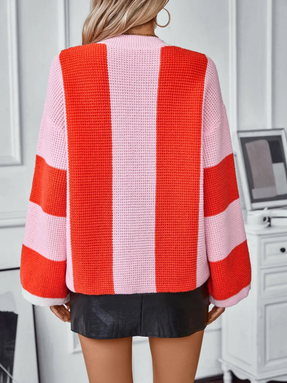 Casual Loose Knitted Pullover Sweater for Women