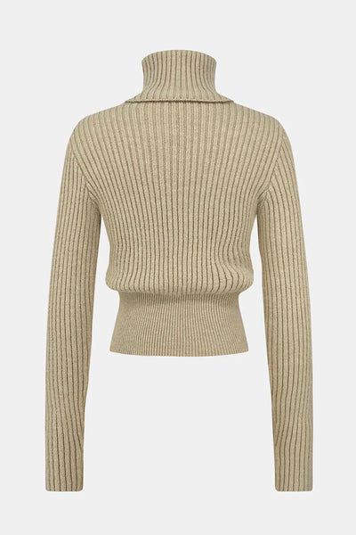 Knitted top women's solid color versatile - Korvel