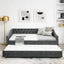Elegant Full-Size Upholstered Sofa Bed on Wheels