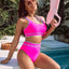 BMJL Women's High Waisted Color Block Bikini Set
