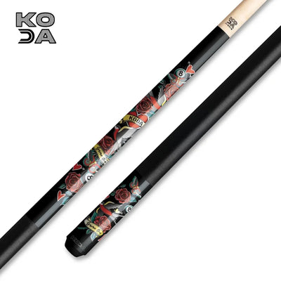 KODA Elegance Pool Cue with Rose Design