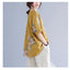 Korean Cotton Hemp Summer Half Sleeve Top - Effortlessly Stylish Comfort