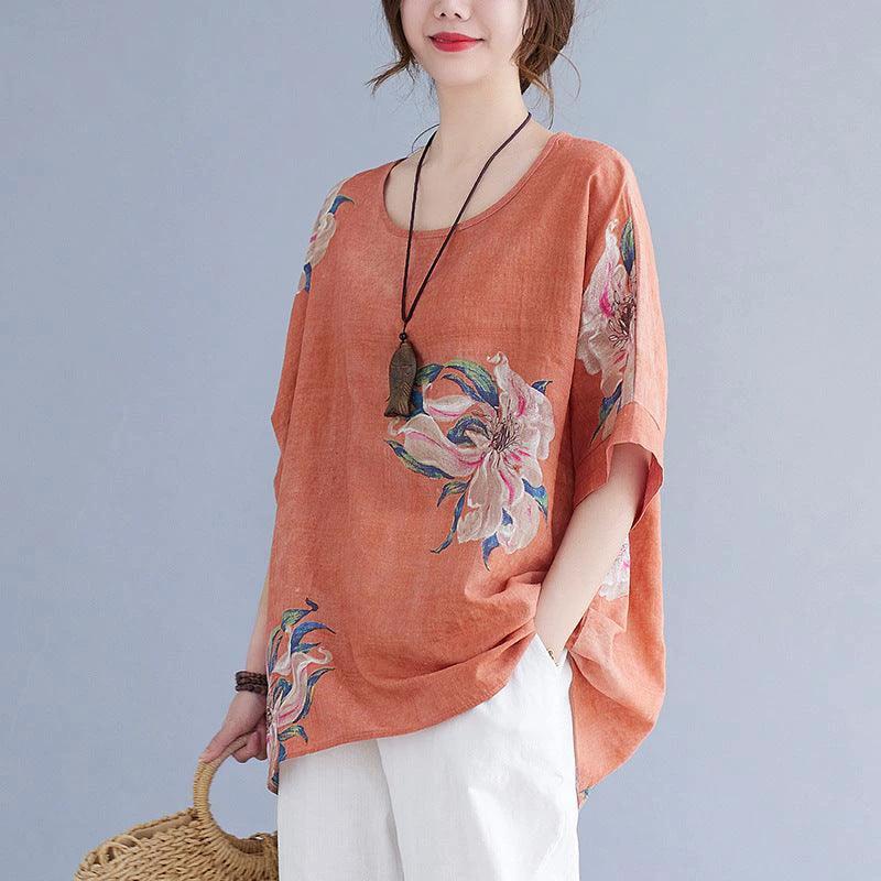 Korean Cotton Hemp Summer Half Sleeve Top - Effortlessly Stylish Comfort