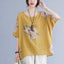 Korean Cotton Hemp Summer Half Sleeve Top - Effortlessly Stylish Comfort