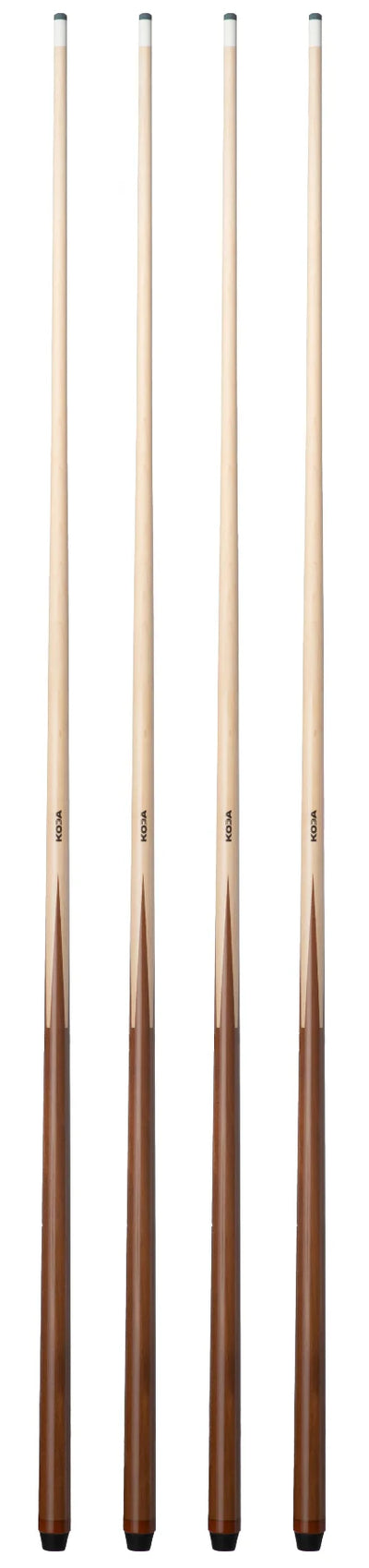 Versatile 4-Pack of KODA Billiard Cues - Mixed Weights - Korvel