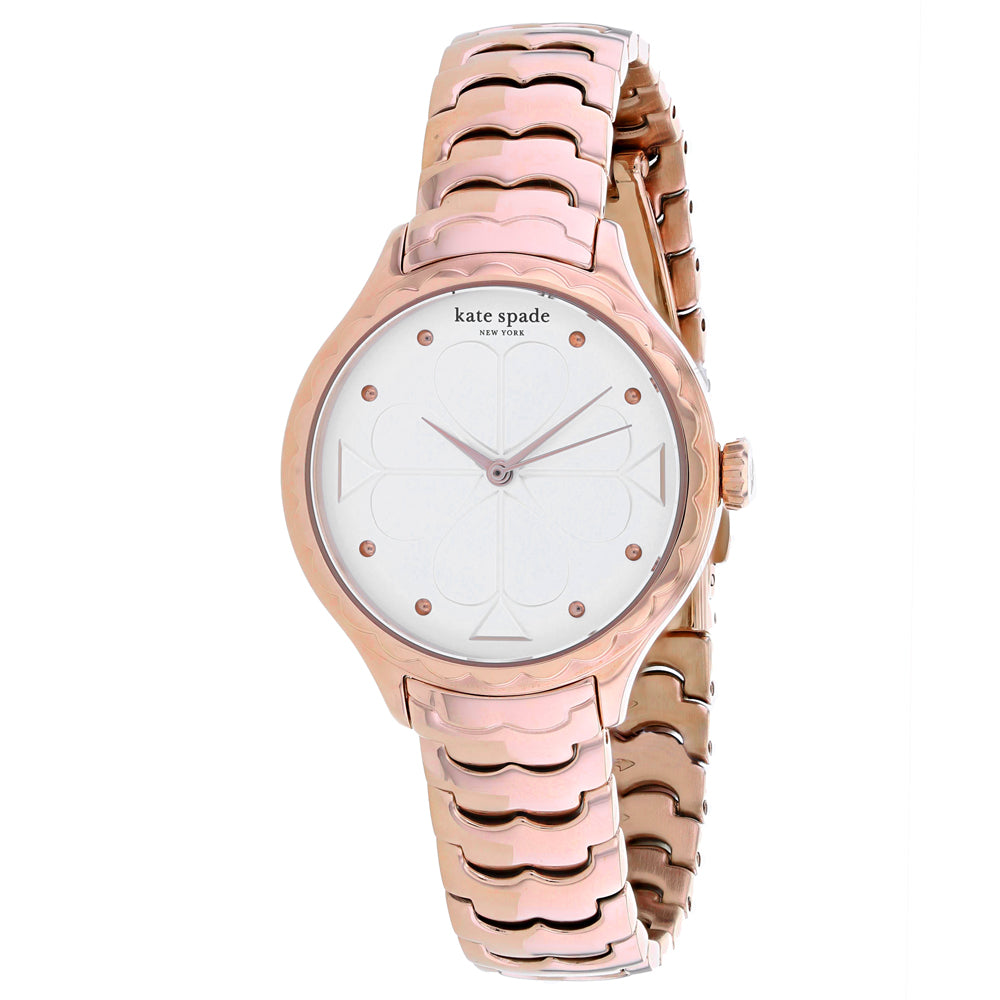 Reloj Metro para Mujer de Kate Spade - Dial Blanco y Oro Rosa