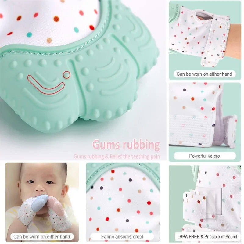 Mitten de dentition pour bébé premium pour le confort et le jeu