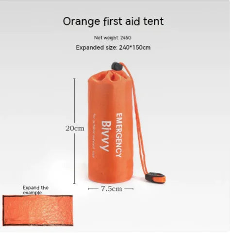 Tente d'urgence portable et ensemble de sac de couchage