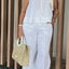 Femke Elegant Summer Set: Sleeveless Top & Wide Leg Pants