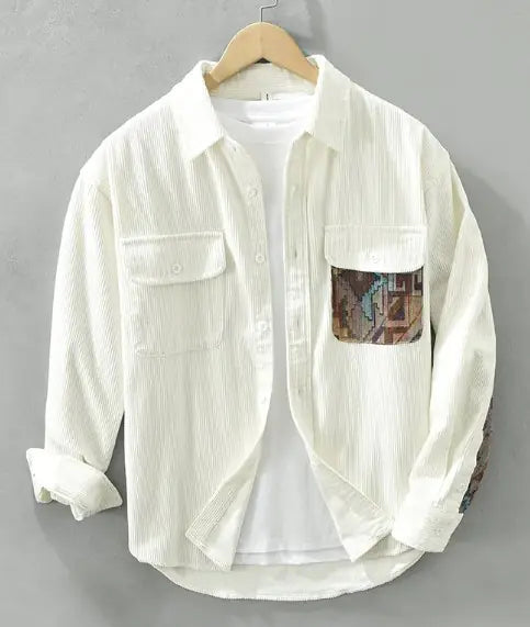 Camisa de Manga Larga Retro Estilo Japonés