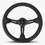 Le Mans Steering Wheel | Premium Black Leather & Anodized Finish - Korvel