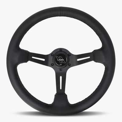 Le Mans Steering Wheel | Premium Black Leather & Anodized Finish - Korvel