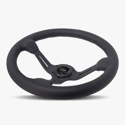 Le Mans Steering Wheel | Premium Black Leather & Anodized Finish - Korvel
