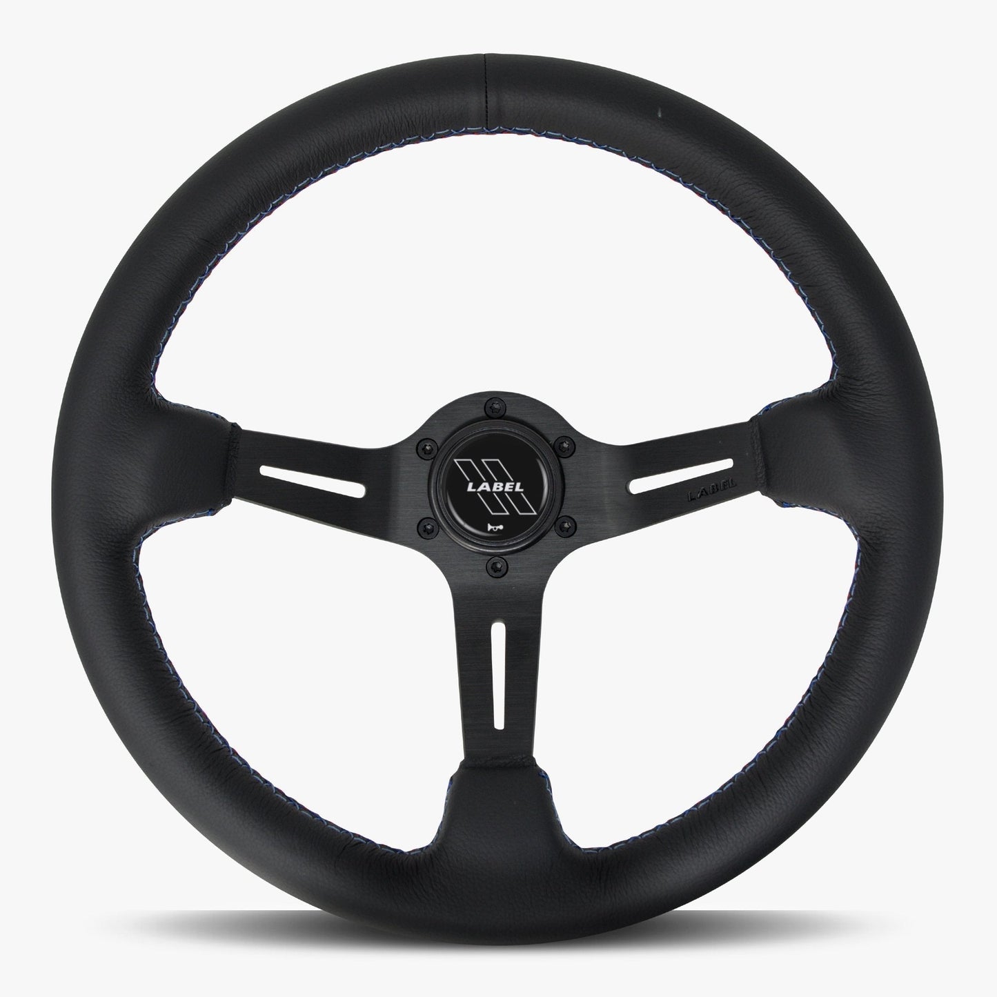 Le Mans Steering Wheel | Premium Black Leather & Bavarian Stitch - Korvel