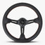 Le Mans Steering Wheel | Premium Black Leather & Anodized Spokes - Korvel