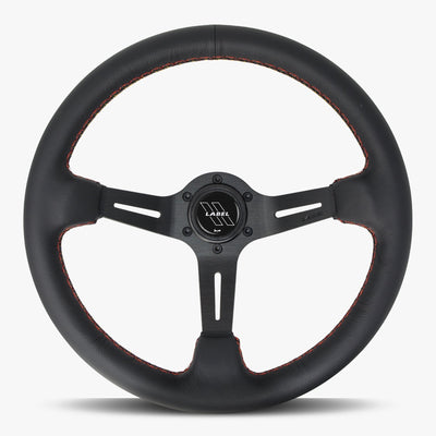 Le Mans Steering Wheel | Premium Black Leather & Anodized Spokes - Korvel