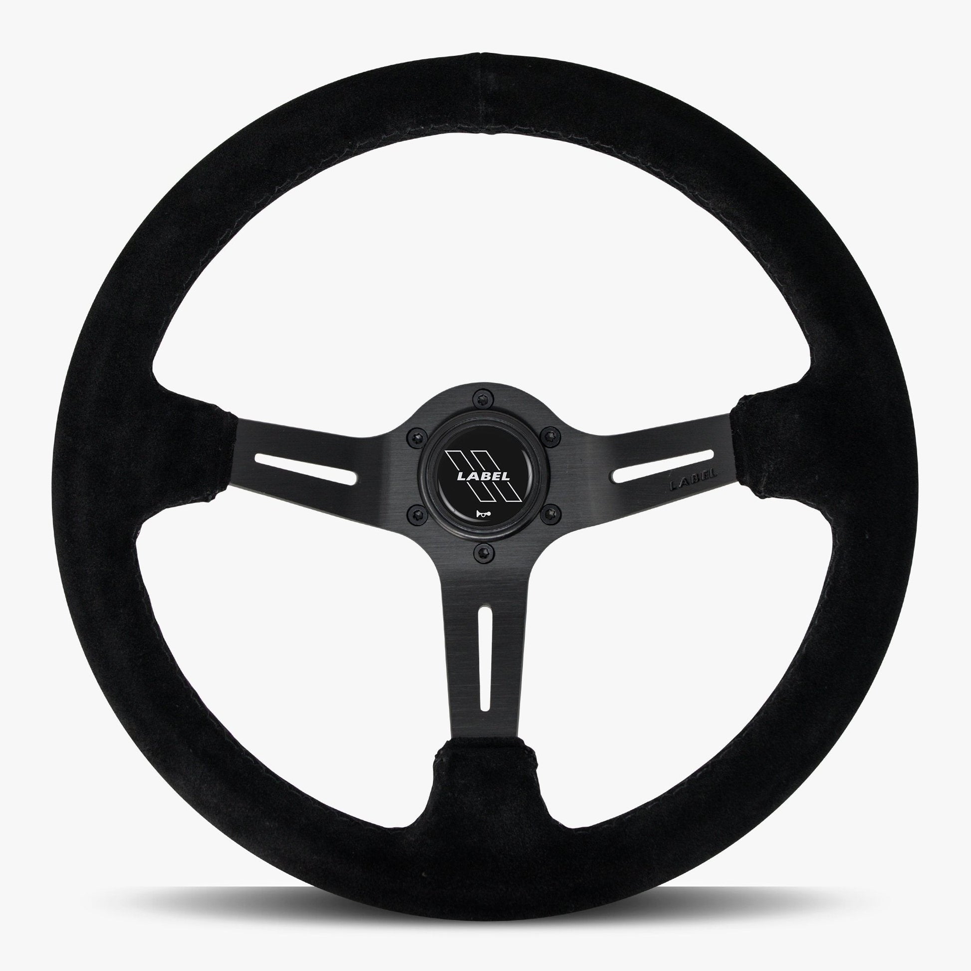 Le Mans Steering Wheel | Black Alcantara | Anodized Spokes | Premium Stitching - Korvel