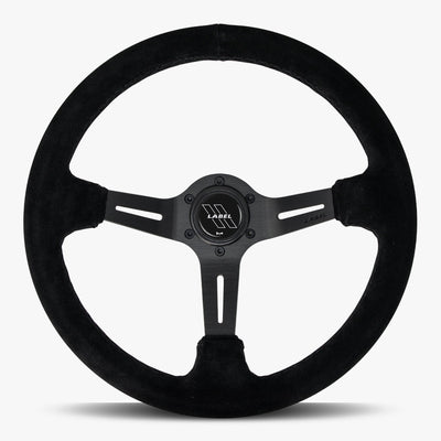 Le Mans Steering Wheel | Black Alcantara | Anodized Spokes | Premium Stitching - Korvel