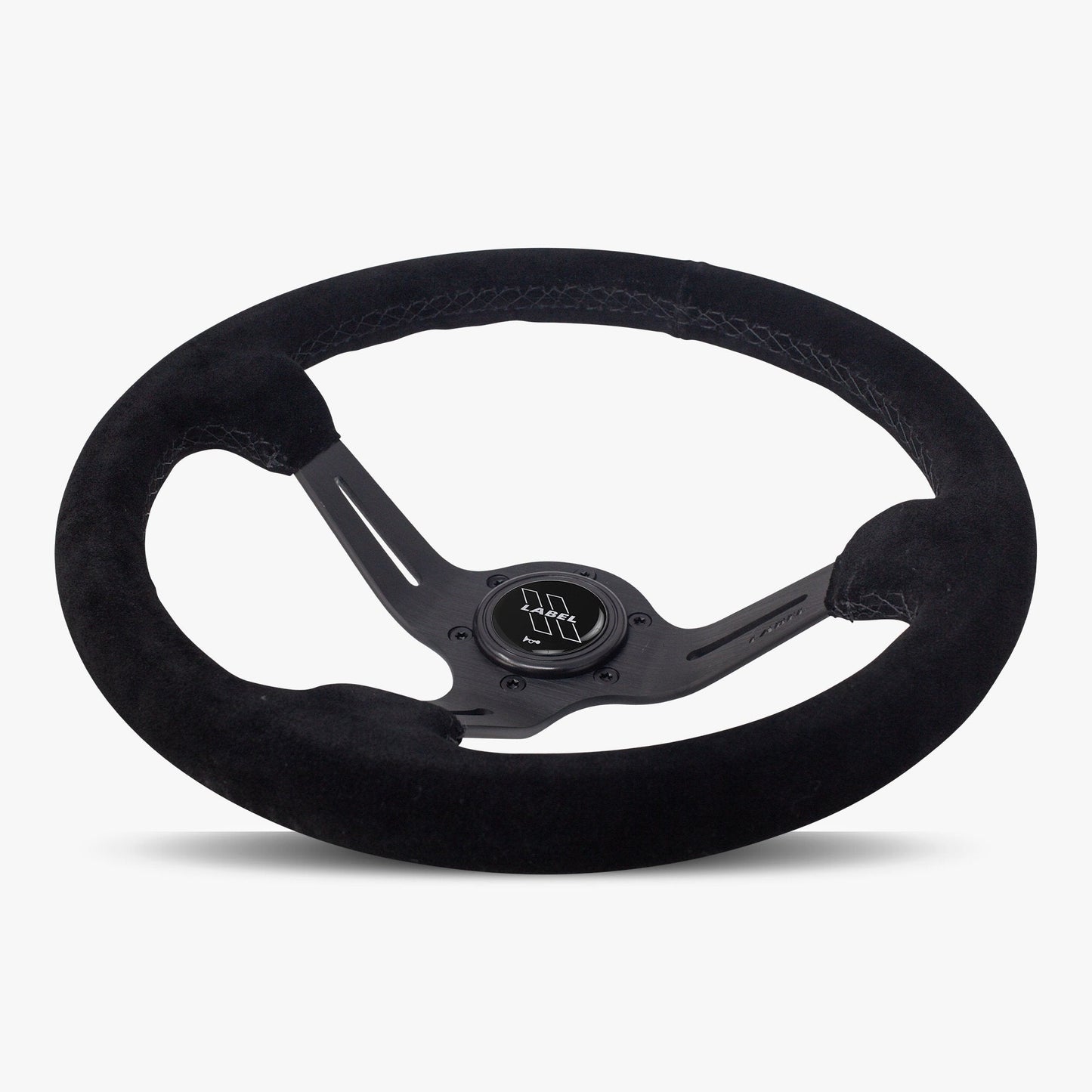 Le Mans Steering Wheel | Black Alcantara | Anodized Spokes | Premium Stitching - Korvel